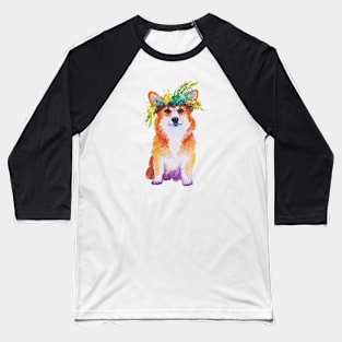 Corgi in a wreath Baseball T-Shirt